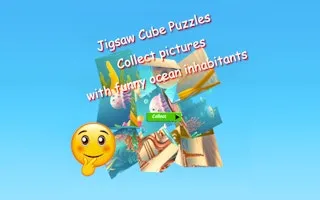 Jigsaw Cube Puzzles Collect Pictures of Funny Ocean Inhabitants - game thumbnail image