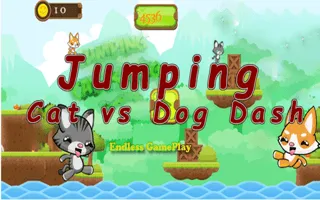 Jumping Cat vs Dog Dash - game thumbnail image