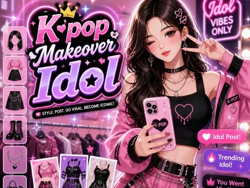K pop Makeover Idol  - game thumbnail image