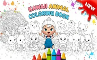 Kawaii Animal Coloring Book - game thumbnail image