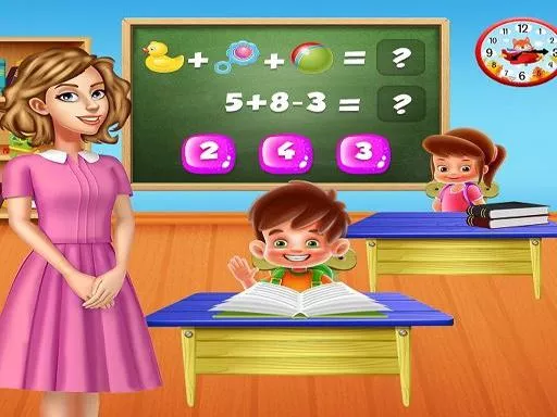 Kindergarten School Teacher Kids Learning Games - game thumbnail image