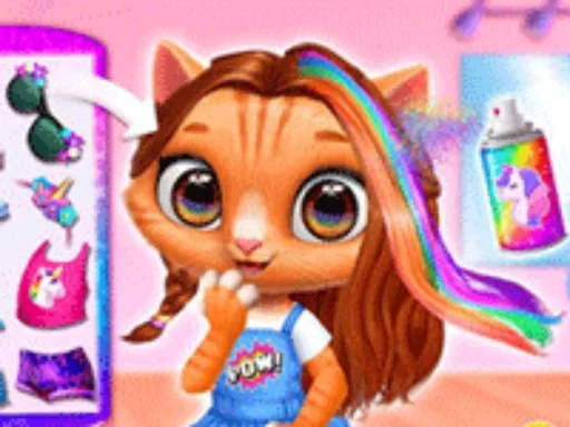 Kitty Animal Hair Salon - Fashion Hair Stylist - game thumbnail image
