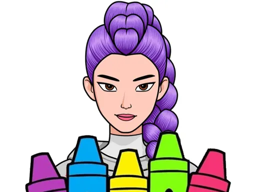 kpop hunter coloring - game thumbnail image