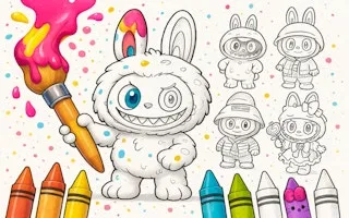 Labubu Doll Coloring Book for Kids - game thumbnail image