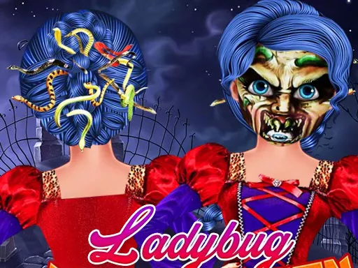 Ladybug Halloween Hairstyles - game thumbnail image