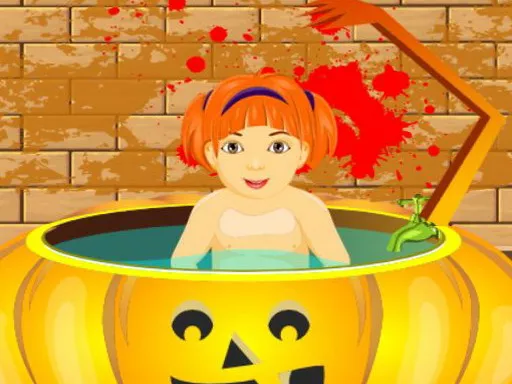 Little Baby Halloween Bathing - game thumbnail image