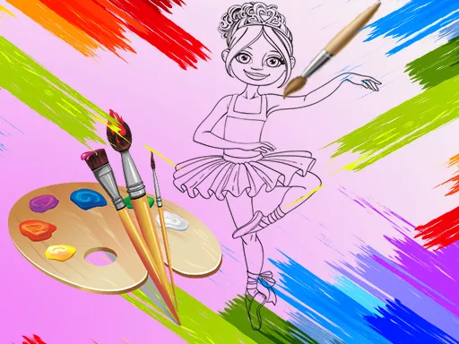 Little Ballerinas Coloring - game thumbnail image
