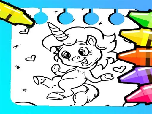 Magical Unicorn Coloring Pages game thumbnail image