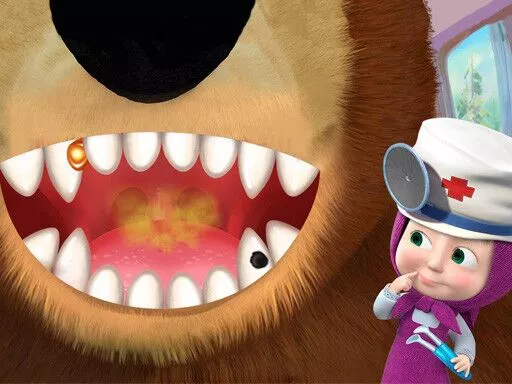 Masha And The Bear Dentist Game - game thumbnail image