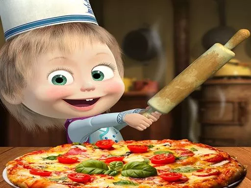 Masha and the Bear Pizzeria ! Pizza Maker Game onl - game thumbnail image