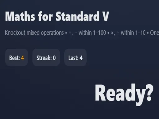 Maths for Standard V - game thumbnail image