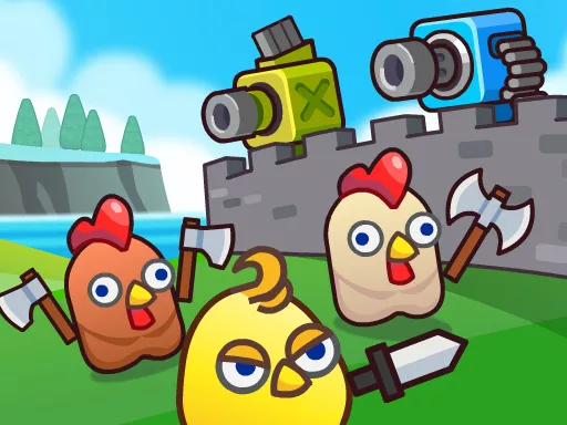 Merge Cannon: Chicken Defense - game thumbnail image