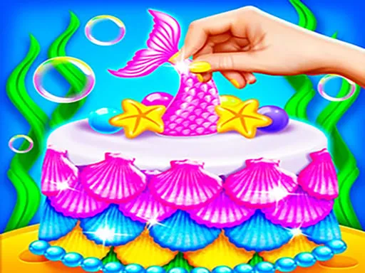 Mermaid Glitter Cake Maker game thumbnail image