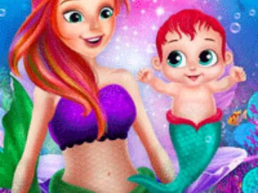 Mermaid Newborn Baby Care - game thumbnail image
