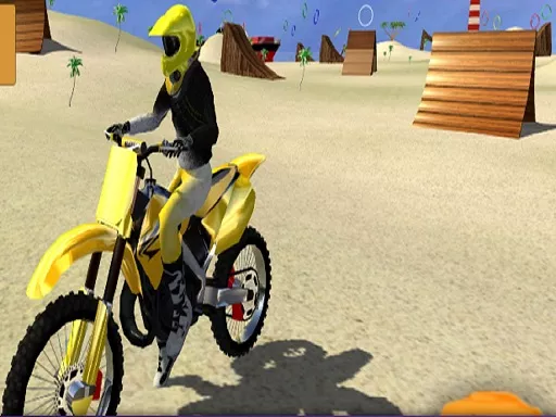 motor cycle beach stunt - game thumbnail image