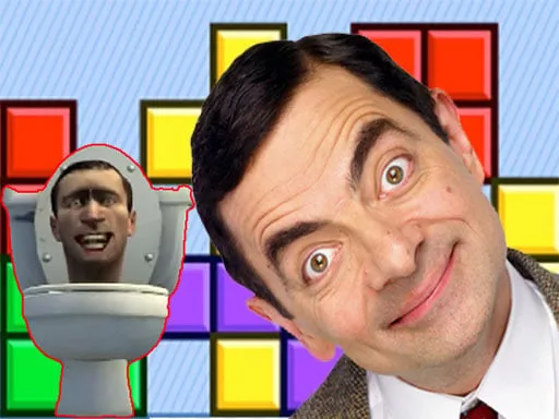 Mr Bean &amp;amp; Skibidi Tetris - game thumbnail image