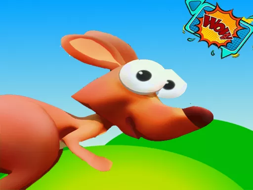 New game kangaroo jumping and running - game thumbnail image
