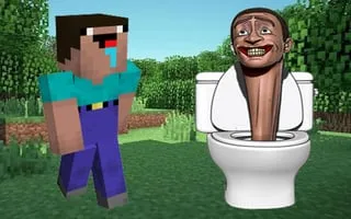 Noob Mineblox Hunt Skibidi Toilet - game thumbnail image