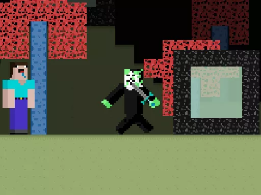 Noob vs Hacker Zombie - game thumbnail image