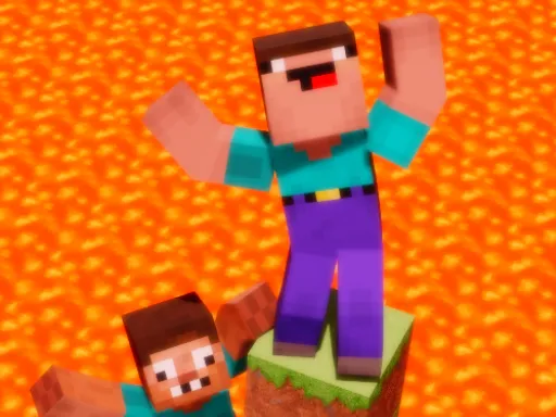 Noob vs Pro But Floor is Lava Minecraft - game thumbnail image