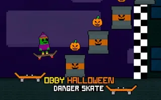 Obby Halloween Danger Skate - game thumbnail image