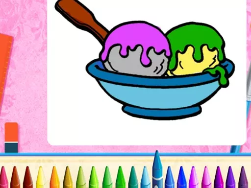 Online Ice Cream Coloring - game thumbnail image