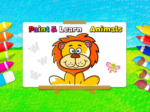Paint and Learn Animals - game thumbnail image