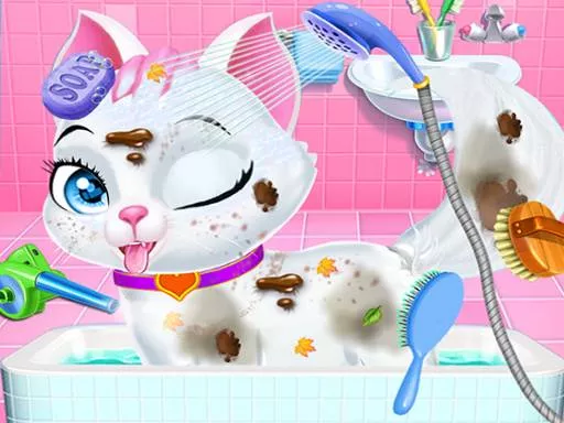 Pet Vet Care Wash Feed Animals - Animal Doctor Fun - game thumbnail image