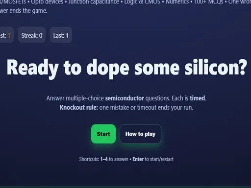 Physics: Semiconductos Quiz - game thumbnail image