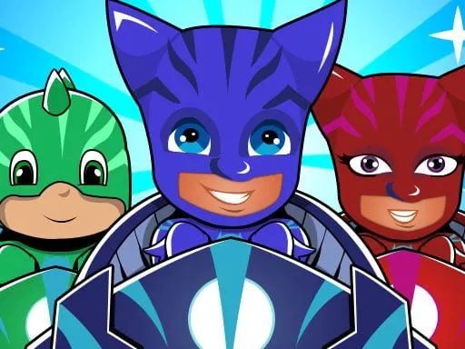 Pj masks kids Car Racing 3d - game thumbnail image