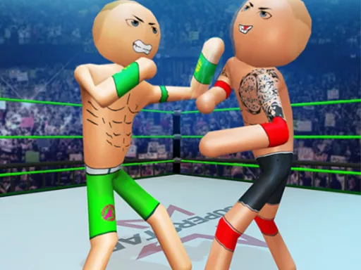 Police Stick man wrestling Fighting Game - game thumbnail image