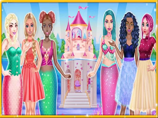 Princess &amp; Mermaid Doll House Decorating - game thumbnail image