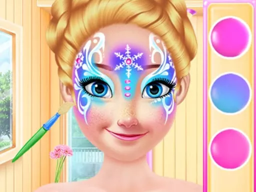 Princess Christmas Face Painting - game thumbnail image