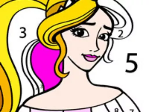 Princess Color Number - game thumbnail image