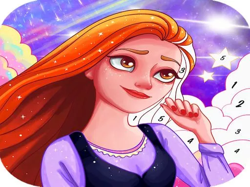 Princess coloring game for girls - Paint Color Boo - game thumbnail image