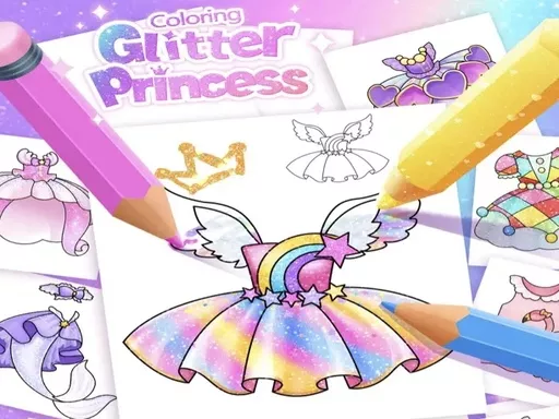 Princess Coloring Glitter For Girl - game thumbnail image