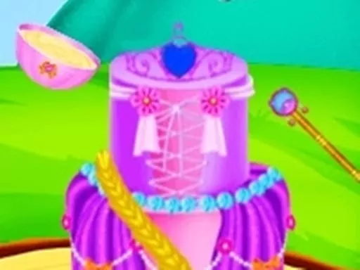 Princess Dress Cake - Fondant Cakes - game thumbnail image