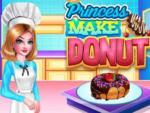 PRINCESS MAKE DONUT COOKING - game thumbnail image