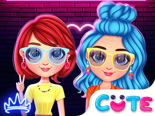 Rainbow Girls Neon Fashion - game thumbnail image