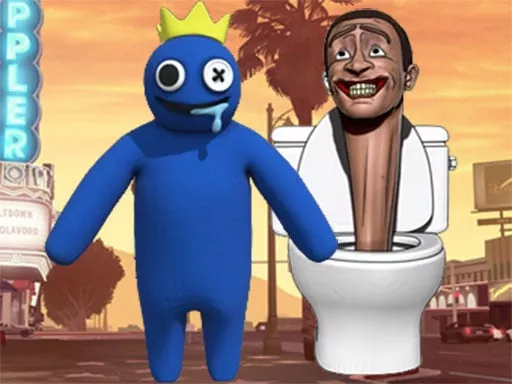 Rainbow Monster VS Skibidi Toilet - game thumbnail image