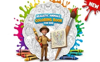 Realistic Animals Coloring Book for Kids - game thumbnail image