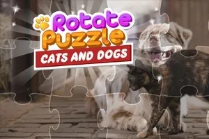 Rotate Puzzle - Cats and Dogs - game thumbnail image