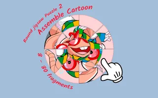 Round jigsaw Puzzle 2 - Assemble Cartoon - game thumbnail image