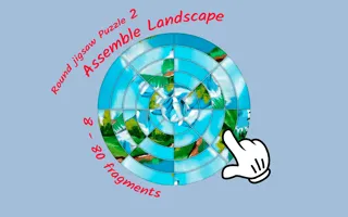 Round jigsaw Puzzle 2 - Assemble Landscape - game thumbnail image