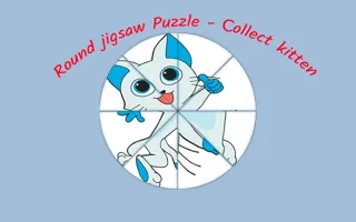 Round jigsaw Puzzle - Collect Kitten - game thumbnail image