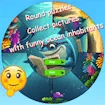 Round Jigsaw Puzzle Collect Pictures of Funny Ocean Inhabitants game thumbnail image