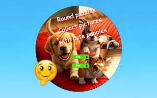 Round Jigsaw Puzzle Collect Pictures with Cute Puppies - game thumbnail image