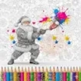 Santa Mandala Coloring Pages