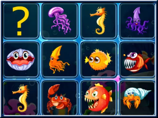 Sea Creatures Cards Match - game thumbnail image