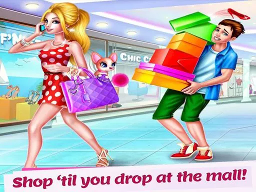 Shopping Mall For Rich Girls Supermarket Cashier - game thumbnail image